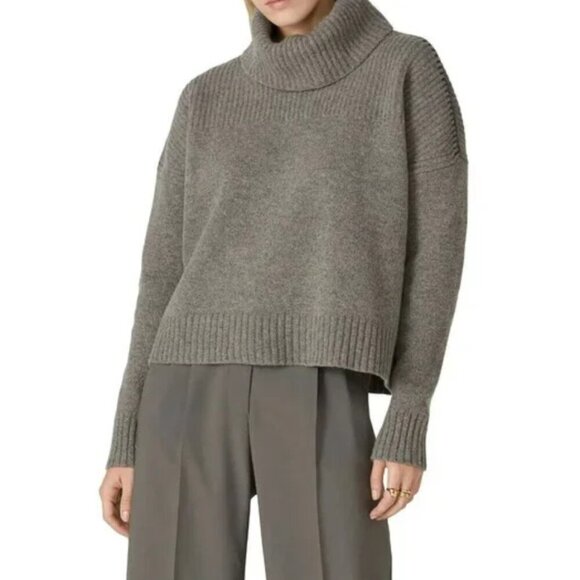 Jason Wu Sweater Wool Contrast Stitch Turtle Neck Cropped (Shrunken to a Small) - Picture 3 of 16